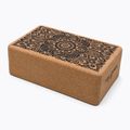Blok na jógu Yoga Design Lab Cork Yoga hnědý BL-Cork-Mandala Black
