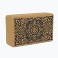 Blok na jógu Yoga Design Lab Cork Yoga hnědý BL-Cork-Mandala Black 7