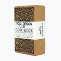 Blok na jógu Yoga Design Lab Cork Yoga hnědý BL-Cork-Mandala Black 9
