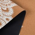 Podložka na jógu Yoga Design Lab Cork 5,5 mm hnědá Mandala White 4