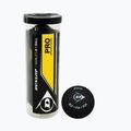 Míčky na squash Dunlop Pro 2 yellow dots 3 ks