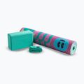 Sada na jógu Myga Spirit Yoga Set mat + block + turquoise strap 14