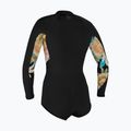 Dámský plavecký neopren  O'Neill Bahia 2/1 Front Zip Short Spring black/mikah floral/black 2