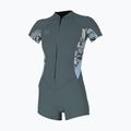Dámský plavecký neopren O'Neill Bahia 2/1 Front Zip SS Spring shade/palmento tropical/faded denim