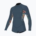 Dětský plavecký neopren O'Neill Girls Bahia 2/1 Back Zip LS Spring copen blue/painted tropics/copen blue