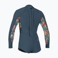 Dětský plavecký neopren O'Neill Girls Bahia 2/1 Back Zip LS Spring copen blue/painted tropics/copen blue 2