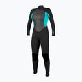 Dámský plavecký neopren O'Neill Reactor-2 3/2 mm Back Zip Full black/light aqua
