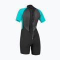 Dámský plavecký neopren O'Neill Reactor-2 2mm Back Zip SS Spring IS7 black/light aqua 2