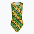 Dámské jednodílné plavky Speedo Placement Digital Highneck green/yellow