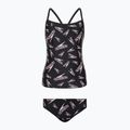 Speedo Dětské dvoudílné plavky Tankini s potiskem a vázáním černé 68-12380F390