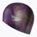 Speedo Plavecká čepice s potiskem dlouhých vlasů černo-fialová 68-11306 2