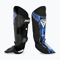 Chrániče holení a chodidel RDX Instep New Aura F17 Shin black/blue 2