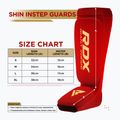 RDX Hosiery Shin Instep Pěnové chrániče holeně a chodidla červená/bílá 5