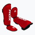 Chrániče holení a nártů RDX T1 Shin Instep Guards red/white 3