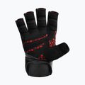 Trekingové rukavice RDX L4 Finger Weightlifting Leather red/black 4