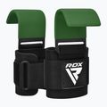 Popruhy s háky na zápěstí RDX W5 Weight Lifting Hook Strap army green