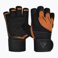 Trekingové rukavice RDX L4 Open Finger Micro Plus Gym tan/black