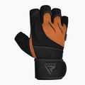 Trekingové rukavice RDX L4 Open Finger Micro Plus Gym tan/black 2