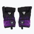 Tréninkové rukavice RDX Weight Lifting X1 Long Strap černo-fialové WGN-X1PR 2