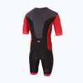 Pánská triatlonová kombinéza  ZONE3 Aquaflo+ Full Zip Trisuit black/red 2