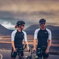 Dámský triatlonový oblek ZONE3 Lava Long Distance Full Zip SS Aero Suit black/white/green 3