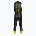Pánské triatlonové pěnové triko ZONE3 bez rukávů Vision black/lime/gun metal 3