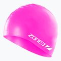 Plavecká čepice ZONE3 Silicone Swim hi-vis pink