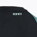 Dámské jednodílné plavky ZONE3 Long Sleeve teal tie dye 4