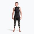 Pánský triatlonový neopren ZONE3 Glide Sleeveless Wetsuit black/grey 3