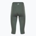 Dámské fitness legíny  Gymshark Training Cropped obsidian / green 2