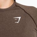 Dámský tréninkový top s dlouhým rukávem Gymshark Vital Seamless Top brown/white 5