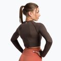 Dámský tréninkový top s dlouhým rukávem Gymshark Vital Seamless Crop Top penny brown marl 3