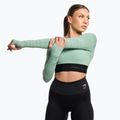 Dámský tréninkový top s dlouhým rukávem Gymshark Vision Crop Top green/black