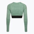 Dámský tréninkový top s dlouhým rukávem Gymshark Vision Crop Top green/black 6