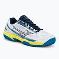 Pánské boty na tenis Mizuno Break Shot 4 CC white/dress blues/sulphur spring