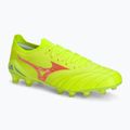 Pánské kopačky Mizuno Morelia Neo IV Β Elite MD safety yellow/fiery coral 2/galaxy silver