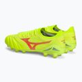 Pánské kopačky Mizuno Morelia Neo IV Β Elite MD safety yellow/fiery coral 2/galaxy silver 4