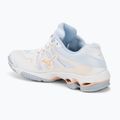 Dámské volejbalové boty  Mizuno Wave Voltage white/peach parfait/halogen blue 3