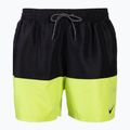 Pánské plavecké šortky Nike Split 5" Volley černozelené NESSB451-312