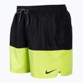 Pánské plavecké šortky Nike Split 5" Volley černozelené NESSB451-312 2