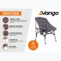 Turistická židle Vango Crater granite grey 10