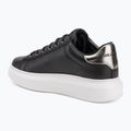 Dámské boty KARL LAGERFELD Kapri Maison black leather w/silver 3
