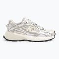 Dámské boty KARL LAGERFELD Orion Sidetrim white leather/textile w/silver