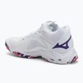 Dámské volejbalové boty Mizuno Wave Lightning Z8 Mid bílé/fialové indigo/camelliaros 3