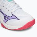 Dětské volejbalové boty Mizuno Lightning Star Z7 white/violet indigo/camellia rose 7