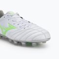 Pánské kopačky Mizuno Morelia Neo IV Pro Md white/neon green/cool gray 3c 7
