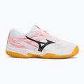 Dětské tenisové boty Mizuno Break Shot 5 Jr CC white/calypso coral/citrus 2