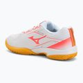 Dětské tenisové boty Mizuno Break Shot 5 Jr CC white/calypso coral/citrus 3