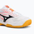 Dětské tenisové boty Mizuno Break Shot 5 Jr CC white/calypso coral/citrus 7