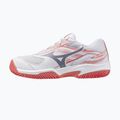 Dětské tenisové boty Mizuno Break Shot 5 Jr CC white/blue granite/calypso coral 8